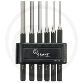 GRANIT BLACK EDITION Pin punch set, 6 pcs.