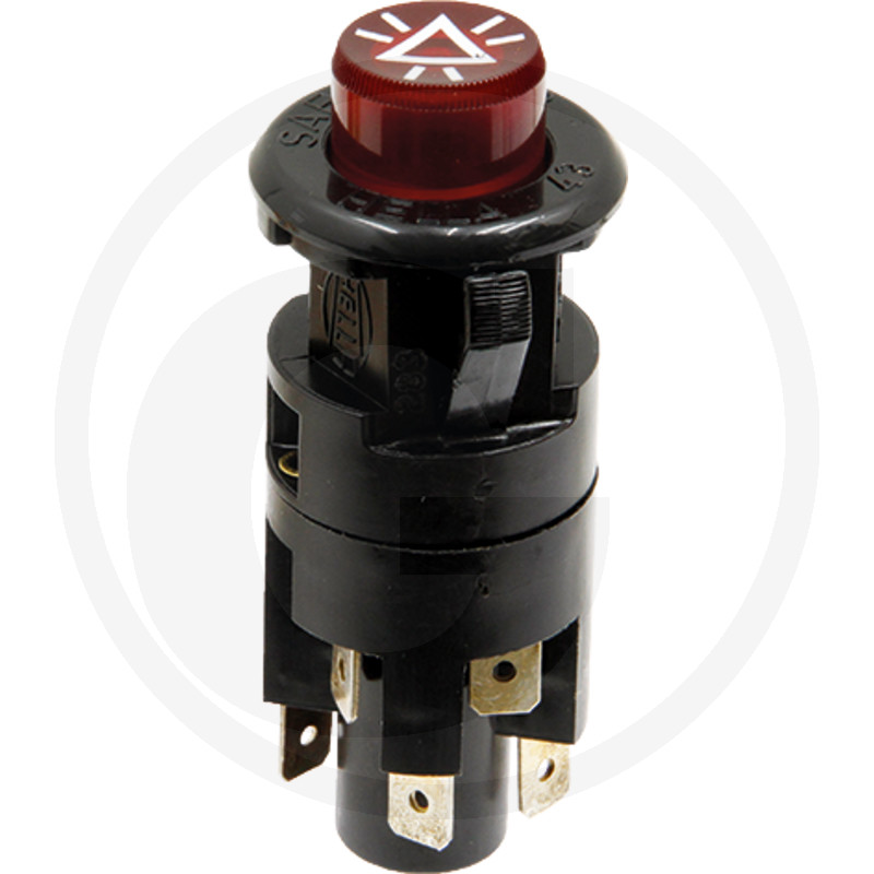 HELLA 001579011 Push Type Hazard Flasher Switch HELLA 001579011 Push Type Hazard Flasher Switch